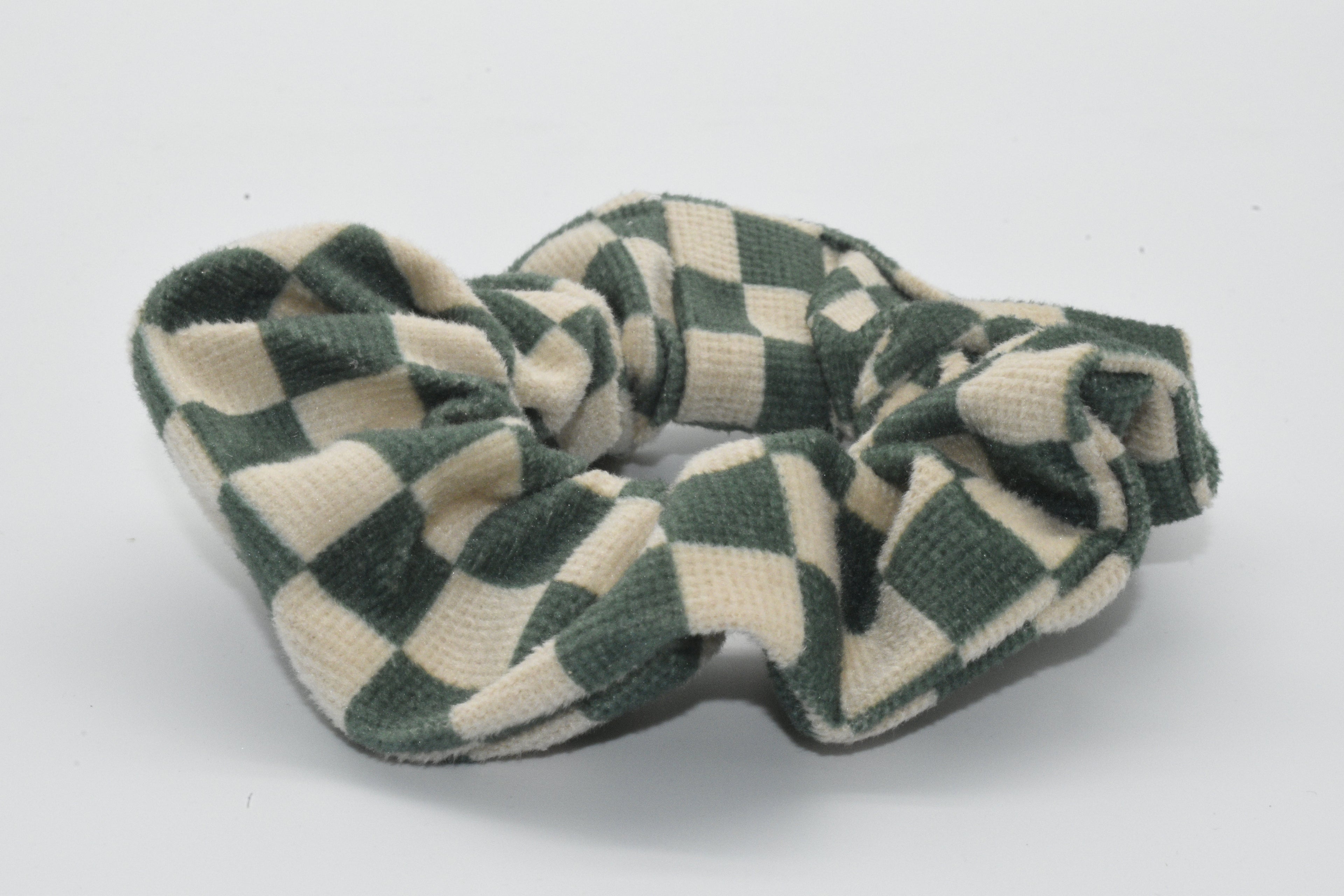 Kariertes Scrunchie Grün Mein Shop