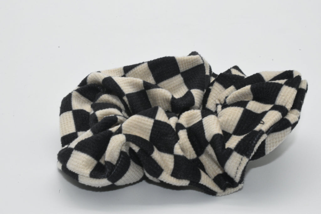 Kariertes Scrunchie Schwarz Mein Shop