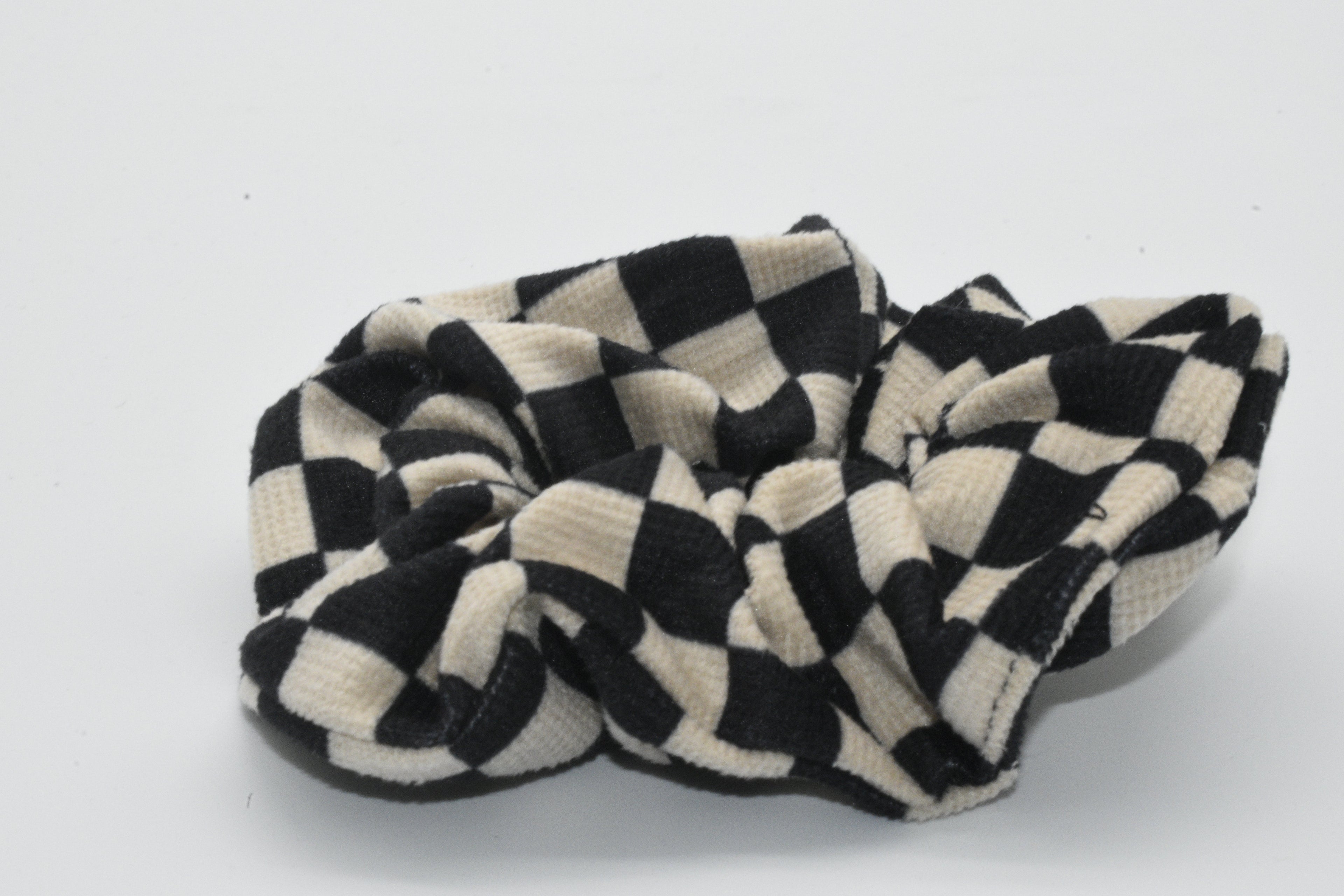Kariertes Scrunchie Schwarz Mein Shop