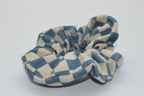 Kariertes Scrunchie Blau Mein Shop