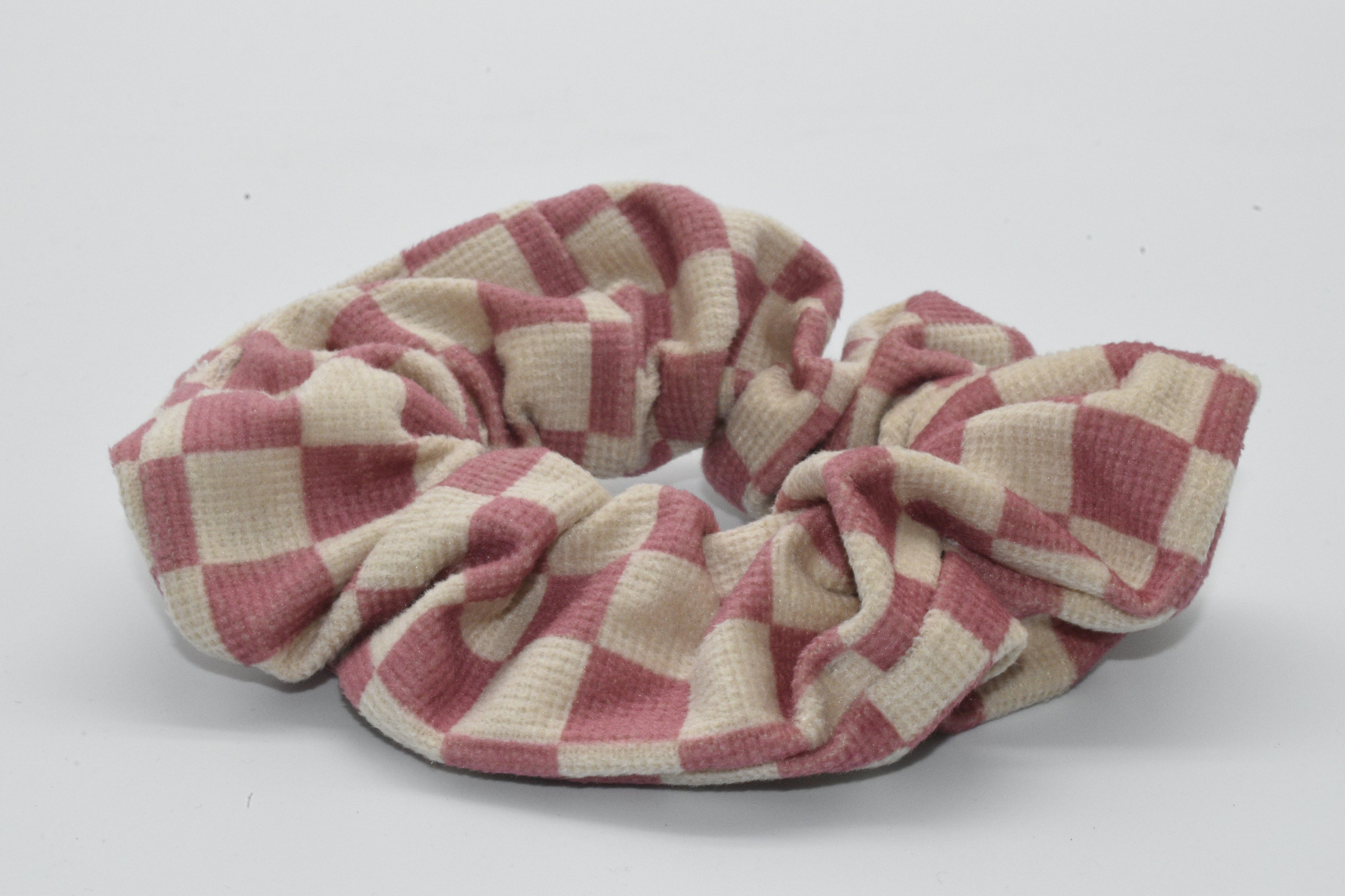 Kariertes Scrunchie Rosa Mein Shop