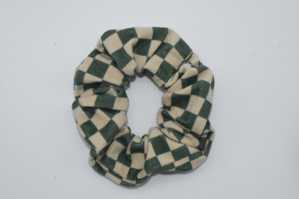 Kariertes Scrunchie Grün Mein Shop