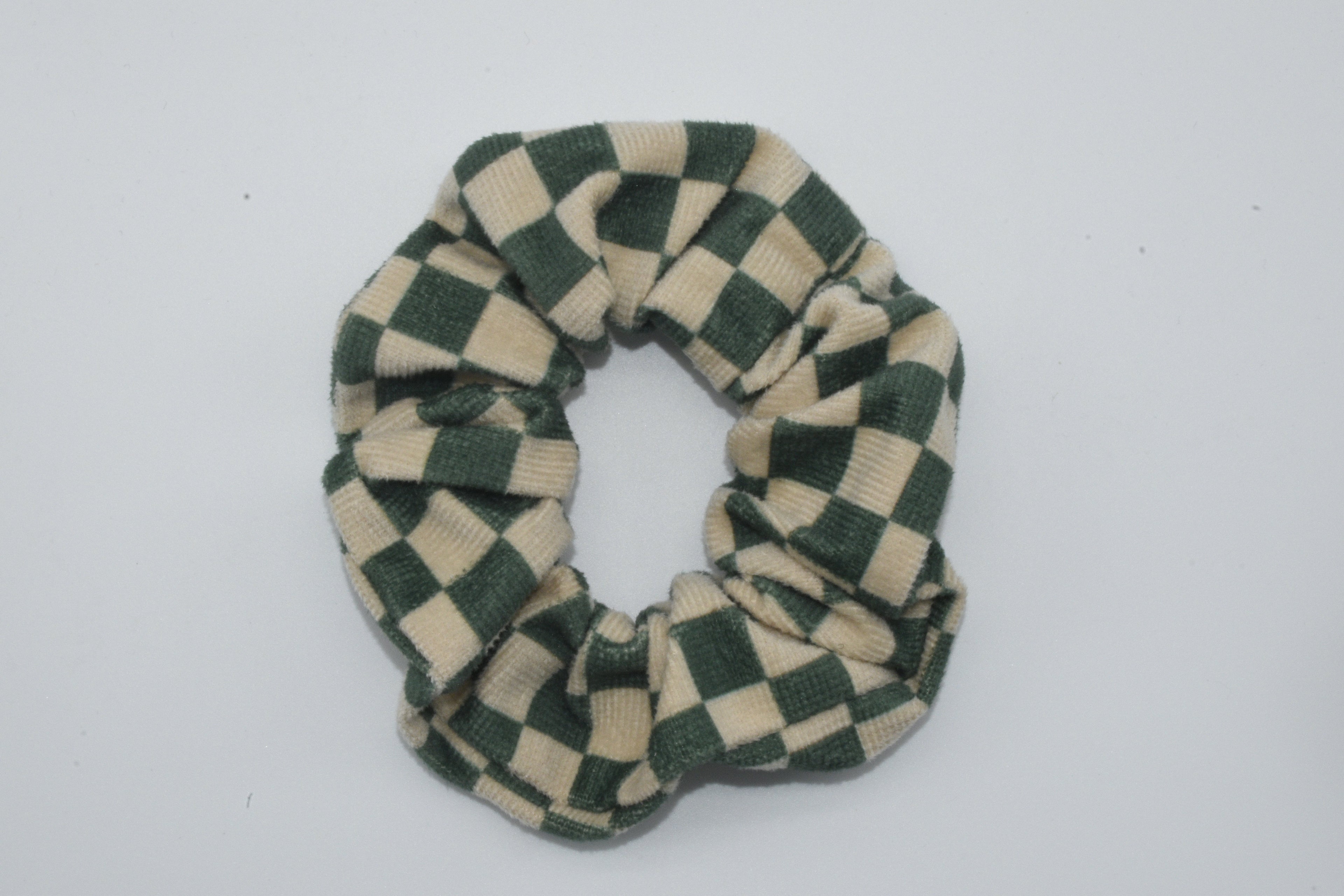 Kariertes Scrunchie Grün Mein Shop
