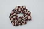 Kariertes Scrunchie Bordeauxrot Mein Shop