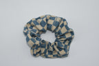Kariertes Scrunchie Blau Mein Shop
