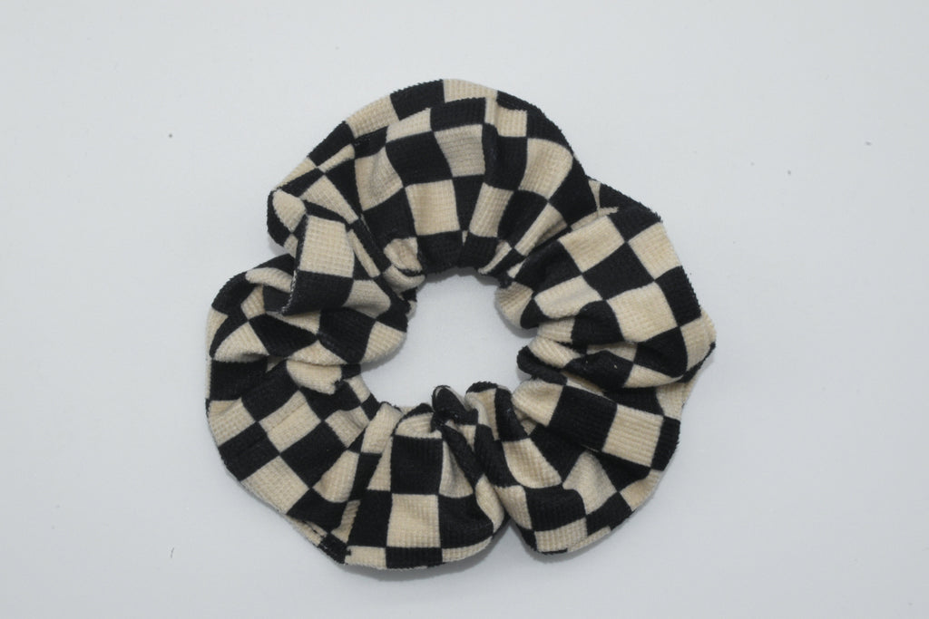 Kariertes Scrunchie Schwarz Mein Shop
