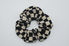 Kariertes Scrunchie Schwarz Mein Shop