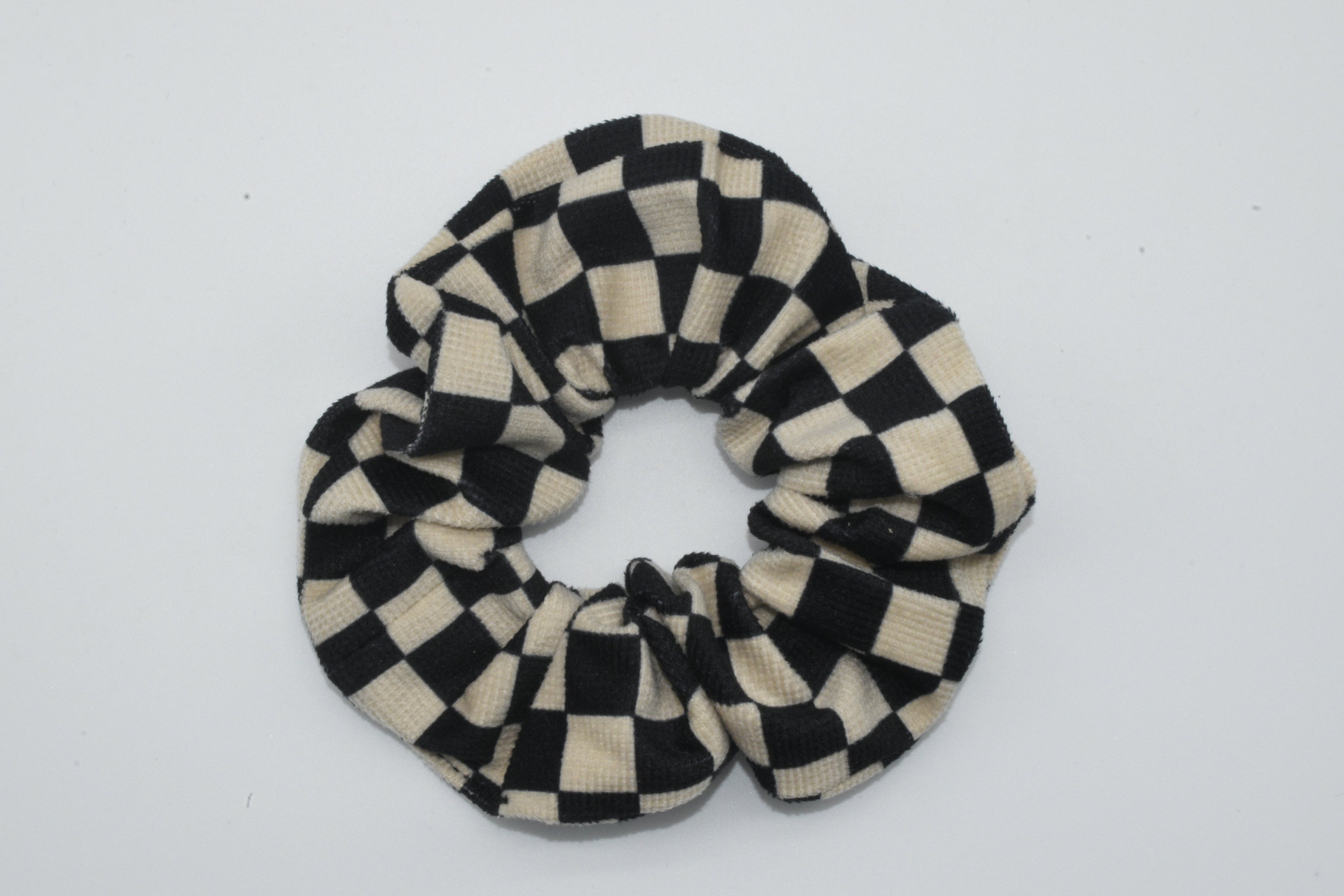 Kariertes Scrunchie Schwarz Mein Shop