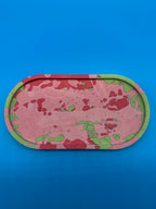 Ablage Oval Splatter Melon - Handgemacht Designer Deko Schale WichtigeDinge