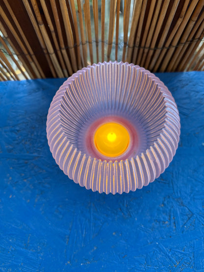 3D gedruckte LED Teelicht Lampe – Rund/ Rosa Stimmungslicht | Modernes Liht WichtigeDinge