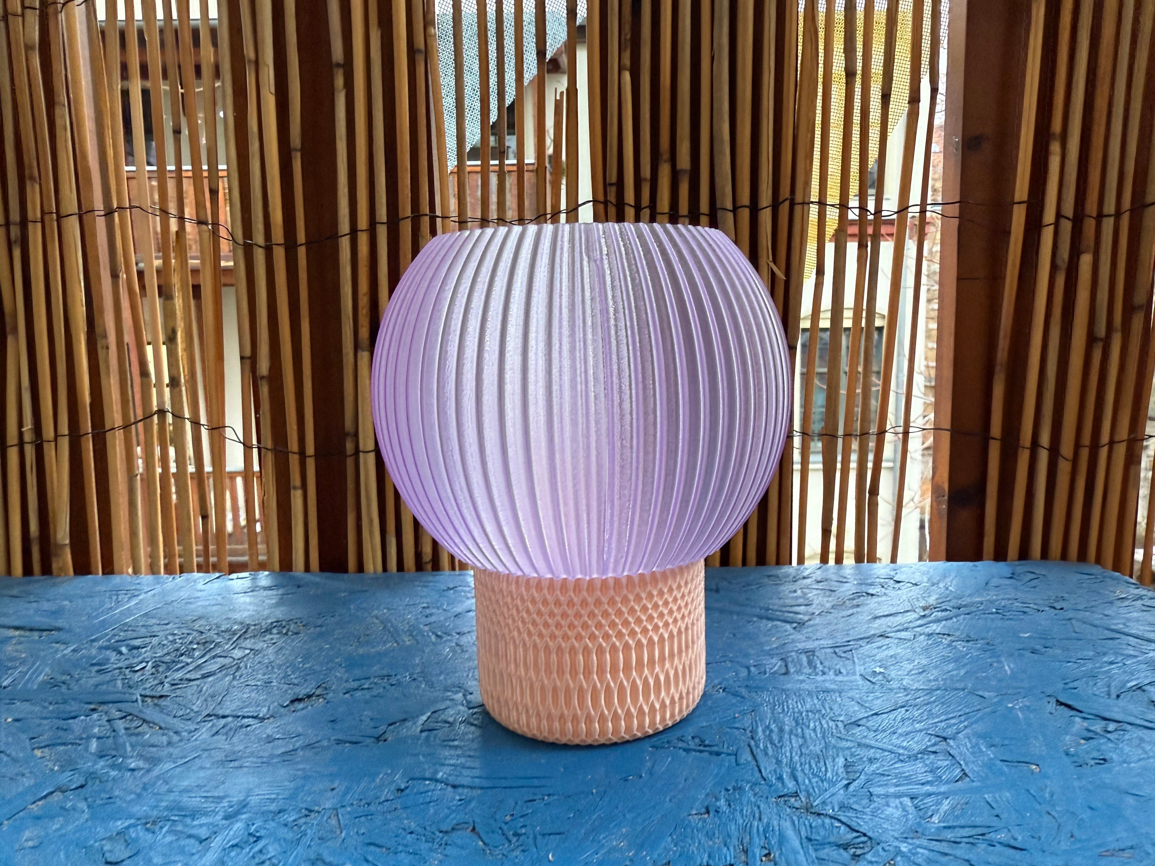 3D gedruckte Modulare Lampe – Rund/ Rosa Stimmungslicht | Modernes Licht WichtigeDinge