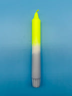 Handgefärbte Dip Dye Kerzen 4er Set - Neon & Silber Mix Mein Shop