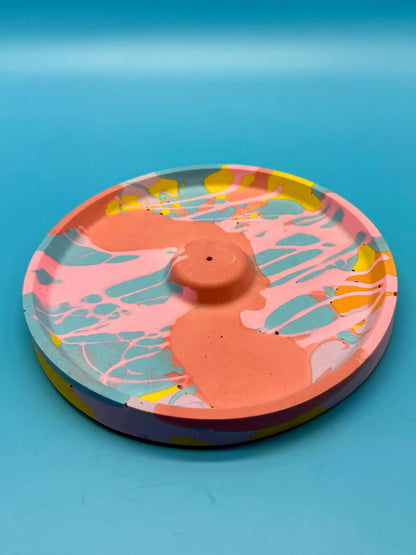 Räucherstäbchenhalter rund bunt SplishSplash - Handgemachte Designer Deko WichtigeDinge