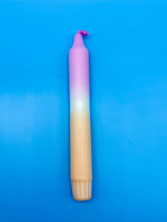 Handgefärbte Dip Dye Kerzen - Lavendel Milkshake Mein Shop