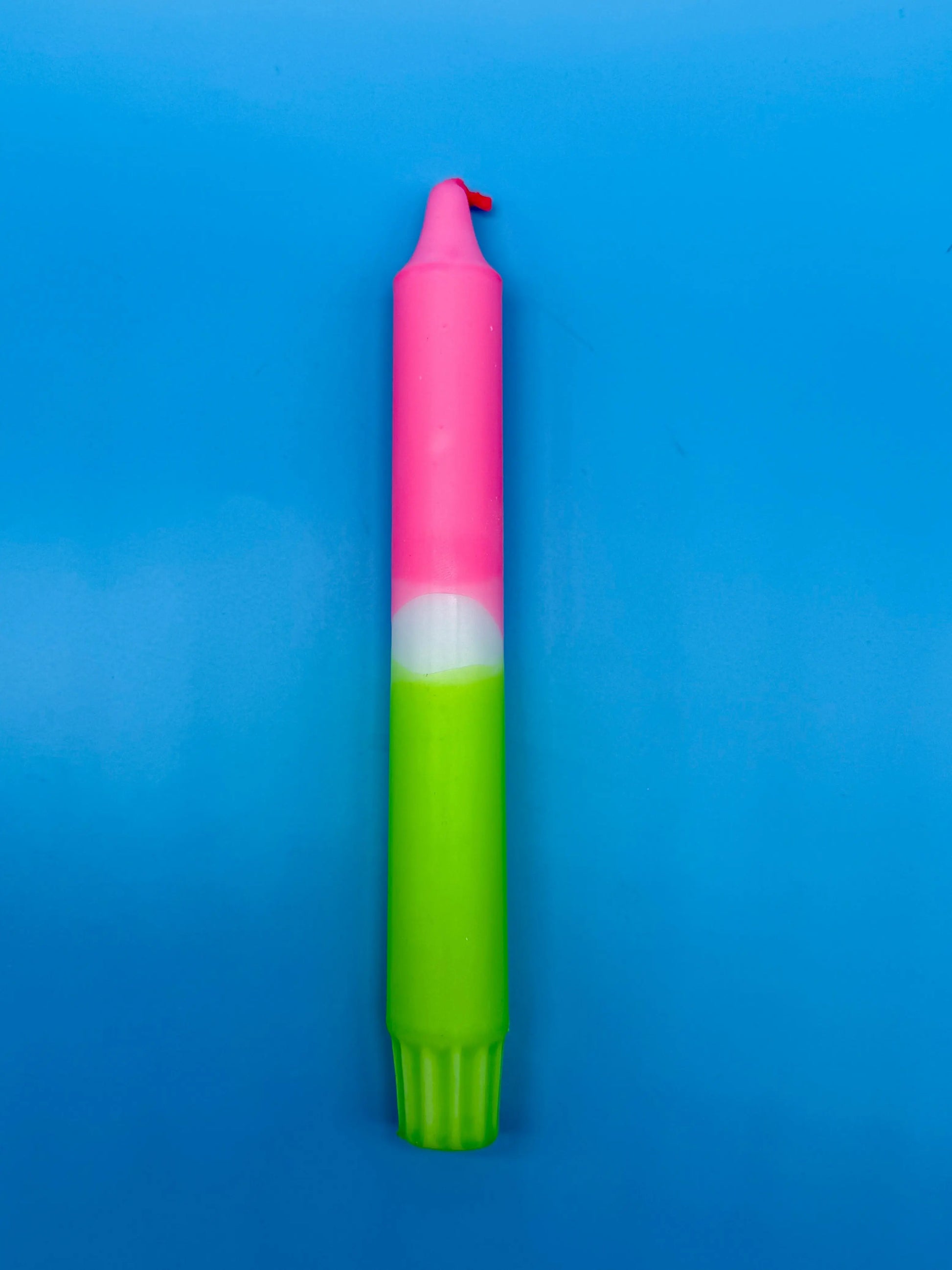 Handgefärbte Dip Dye Kerzen Neon Pink & Grün - Einzeln oder 4er Set Mein Shop