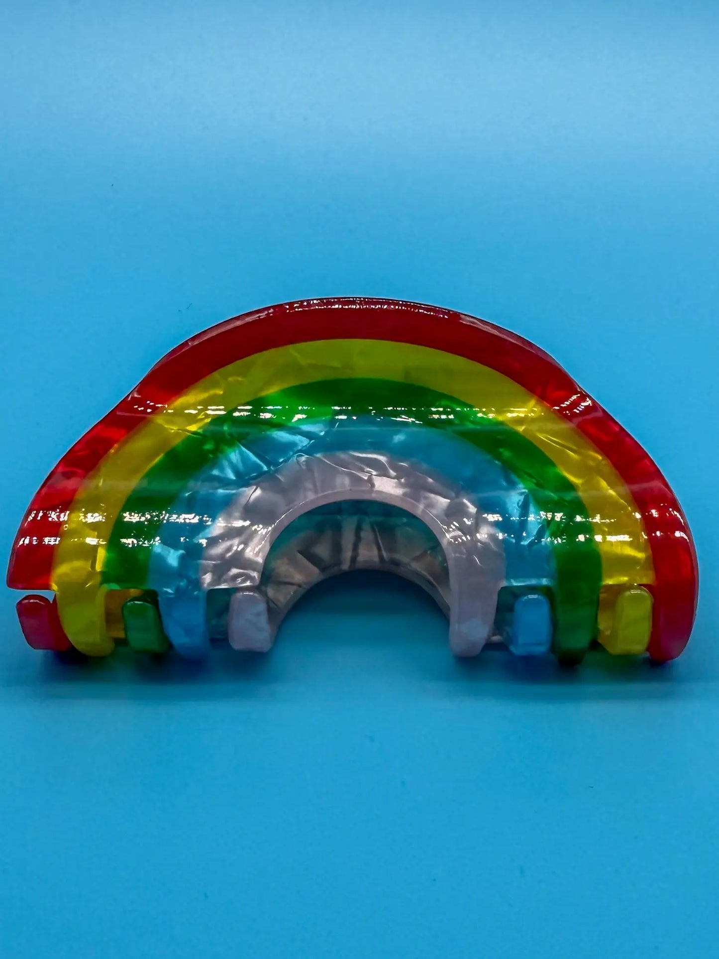 Bunte Haarspange mit strahlendem Regenbogen-Motiv Mein Shop