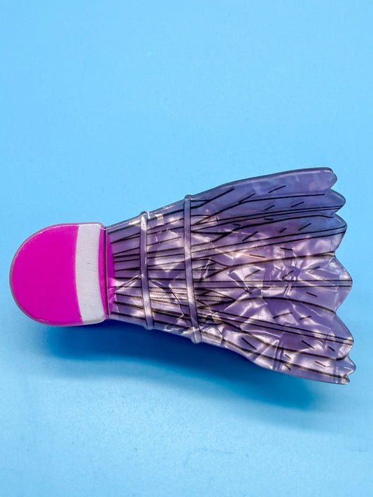 Sportliche Haarspange mit Federball-Motiv in Rosa Mein Shop