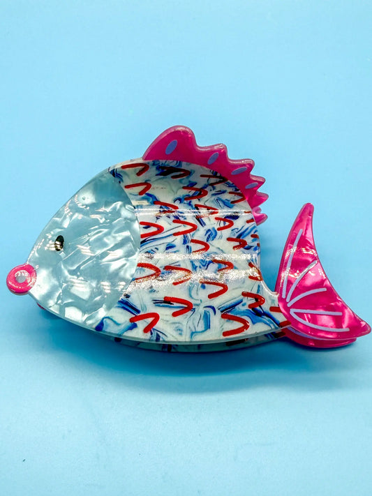 Elegante Haarspange mit blauem Fisch-Motiv Mein Shop