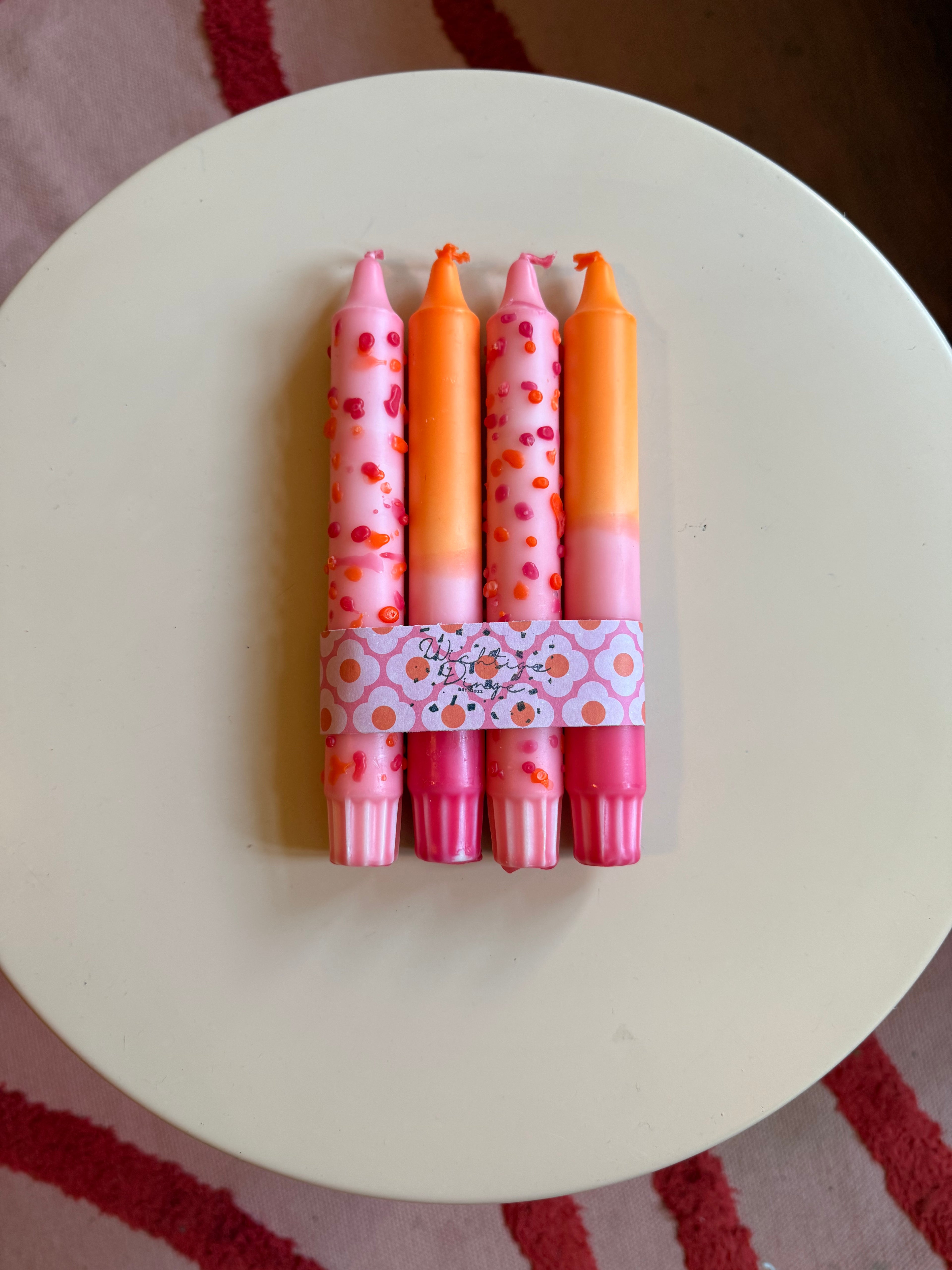 Kerzen 4er Set - Peachy Pop