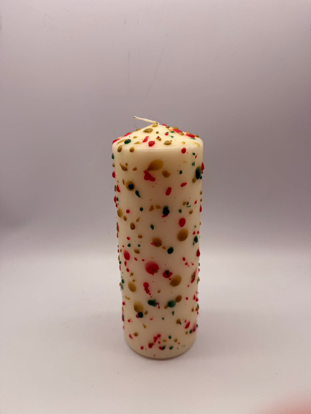 Dip Dye Stumpenkerze – Christmas Confetti – Ansicht 2