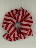 Scrunchie – Streifen Rosa/Rot