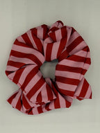 Scrunchie – Streifen Rosa/Rot