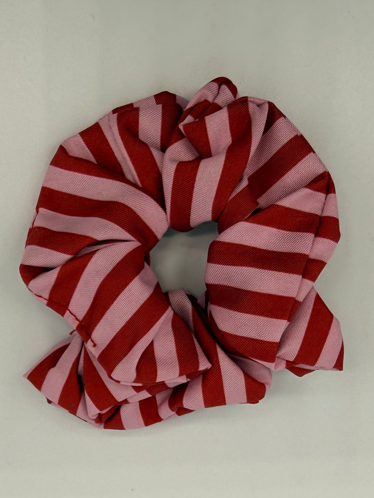 Scrunchie – Streifen Rosa/Rot
