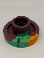 Jesmonite Kerzenständer rund – Bordeaux Terrazzo