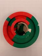 Jesmonite Kerzenständer rund – Rot und Grün
