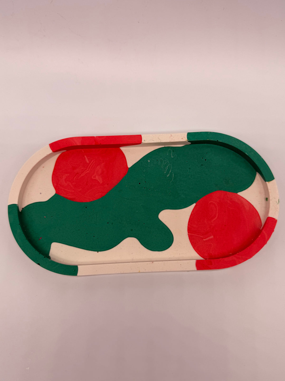 Jesmonite Ablage oval – Jingle Splash