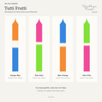 Dip Dye Kerzen 4er Set – 
 Tutti Frutti von WichtigeDinge