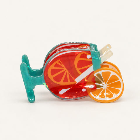 Haarklammer – Aperol Spritz – Ansicht 1 · freigestellt auf neutralem Hintergrund