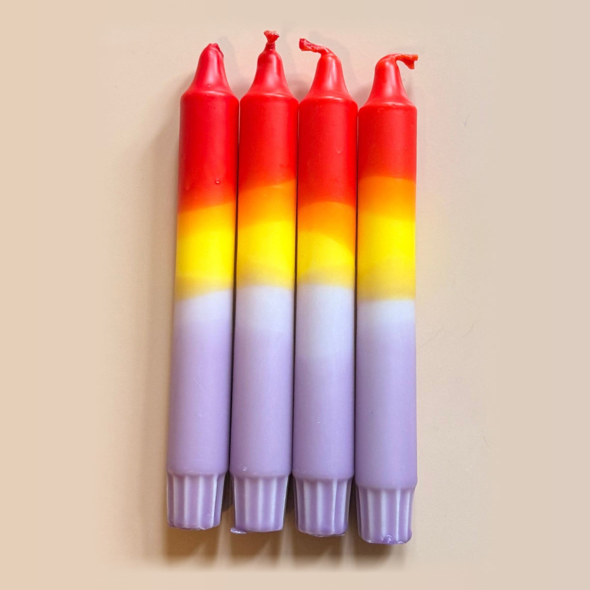 Dip Dye Kerzen 4er Set – Candy Sundown von WichtigeDinge