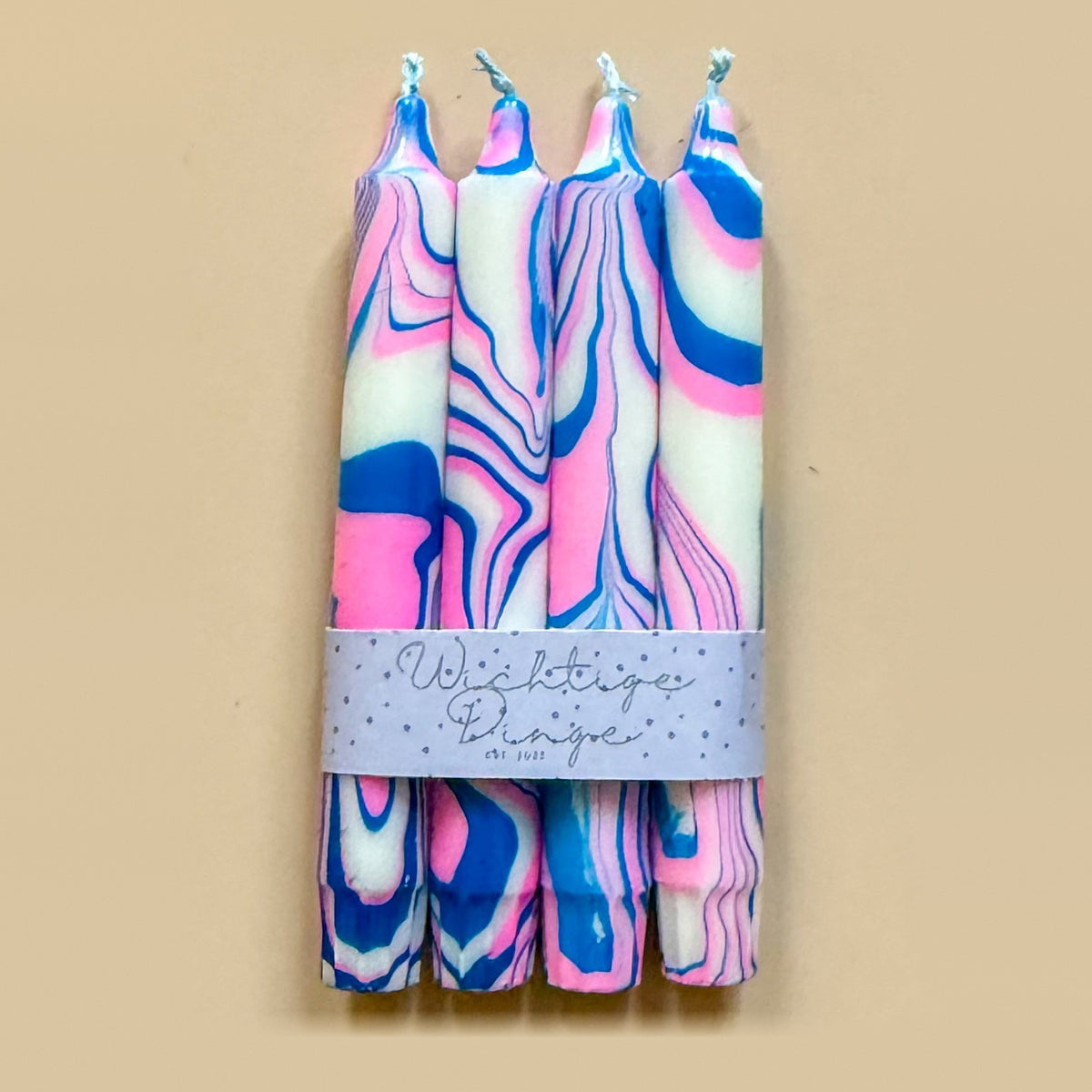 Dip Dye Kerzen 4er Set – Cosmic Bubble von WichtigeDinge