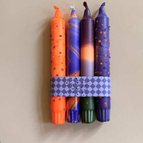 Dip Dye Kerzen 4er Set – Halloween Mix von WichtigeDinge