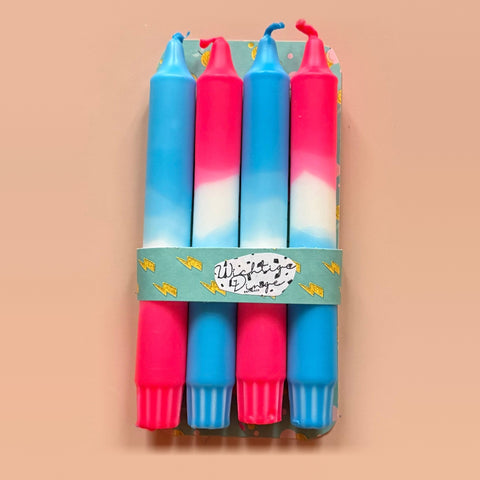 Dip Dye Kerzen 4er Set – Neon Dream von WichtigeDinge