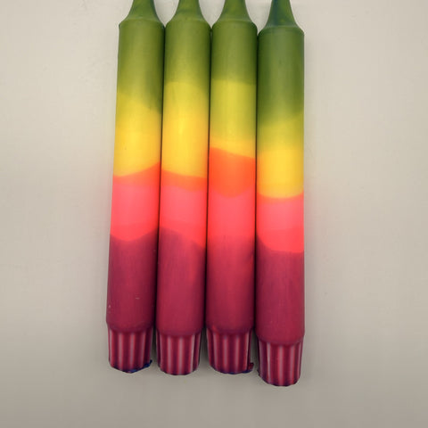 Dip Dye Kerzen 4er Set – Rainbow Pop von WichtigeDinge