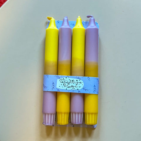 Dip Dye Kerzen 4er Set – Sommertraum von WichtigeDinge