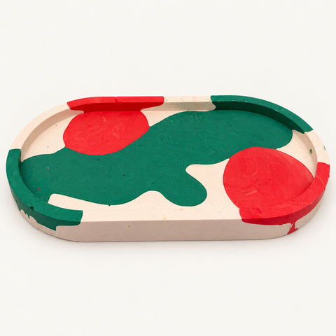 Jesmonite Ablage oval – Jingle Splash – freigestelltes Produktfoto 1