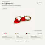 Ohrringe Designstudie – Ohrring in roter Herzform · Farben, Form und Details