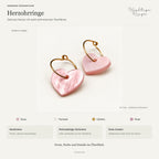 Ohrringe Designstudie – Herzohrringe · Farben, Form und Details