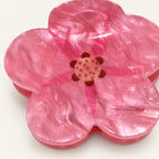 Haarklammer – Rosa Blume – Ansicht 2 · freigestellt auf neutralem Hintergrund