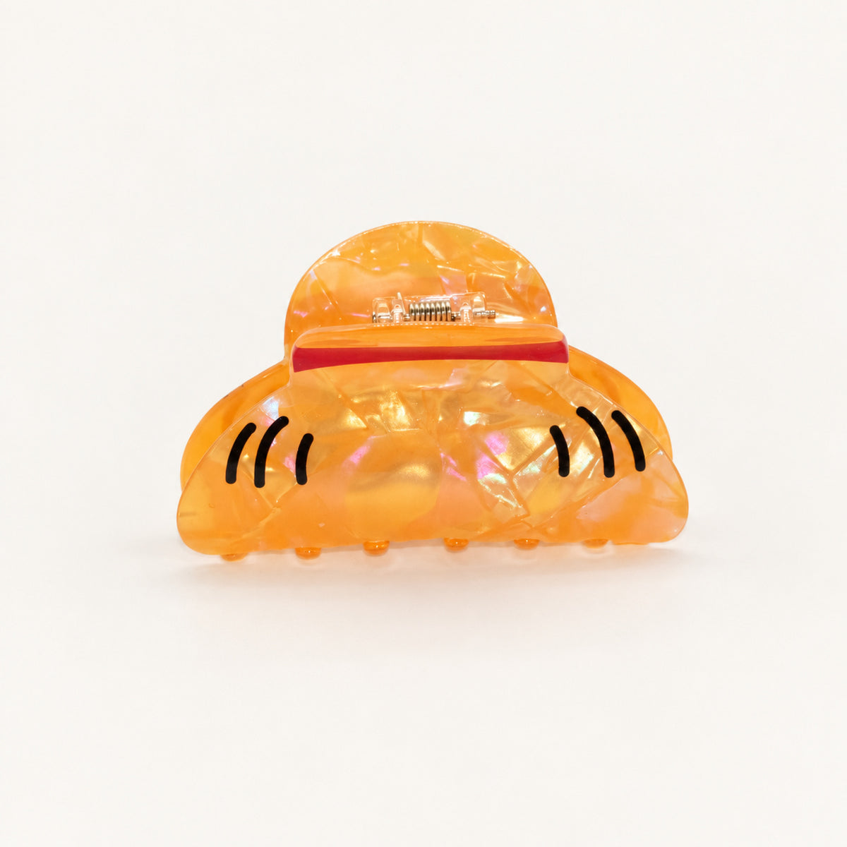 Haarklammer – Strohhut – Ansicht 1 · freigestellt auf neutralem Hintergrund