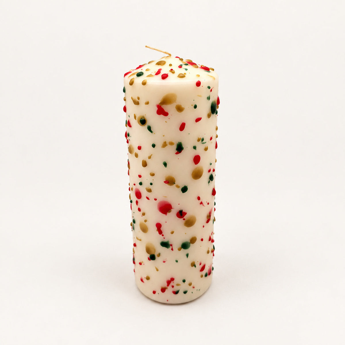 Dip Dye Stumpenkerze Christmas Confetti aus dem 4er Set – Ansicht 2