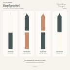 Kupfernebel – Kundenübersicht mit Logo und Namen der vier Kerzen