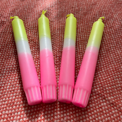 Handgefärbte Dip Dye Kerzen - Glow Up Mein Shop