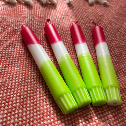 Handgefärbt Dip-Dye-Kerzen - Melon Magic Mein Shop