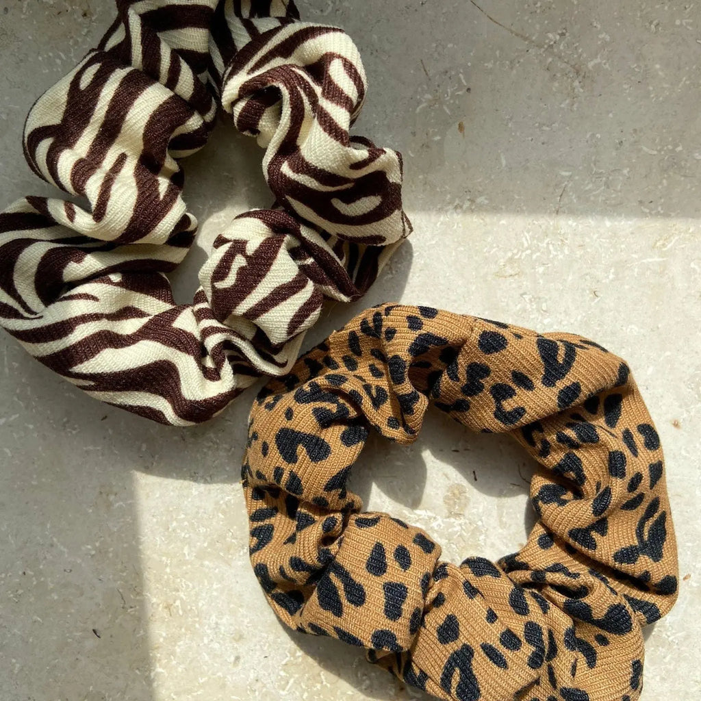 Zebra Scrunchies - Hochwertige Haargummis mit Tiermuster für starken Halt Mein Shop
